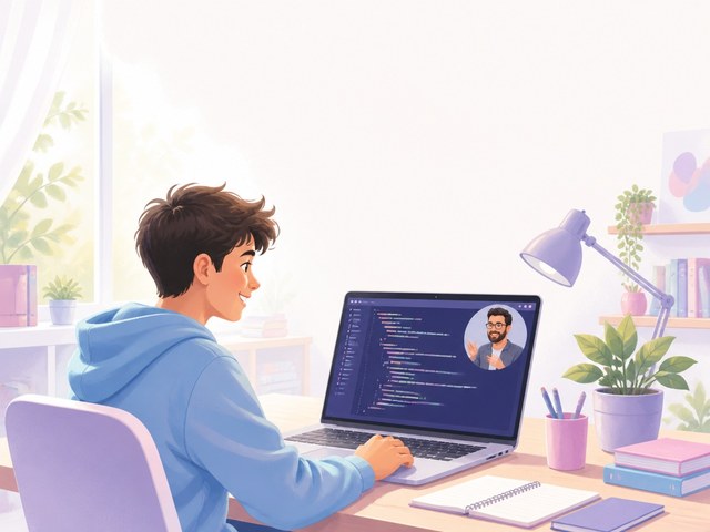 کودک در حال یادگیری کدنویسی پایتون و هوش مصنوعی در سیب‌لرن